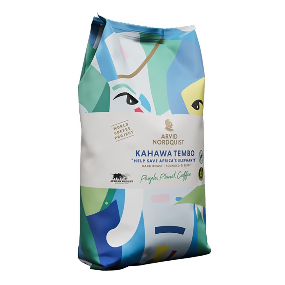 Kaffe Arvid Nordquist Kahawa Tembo hela bönor 750g i färgglad förpackning