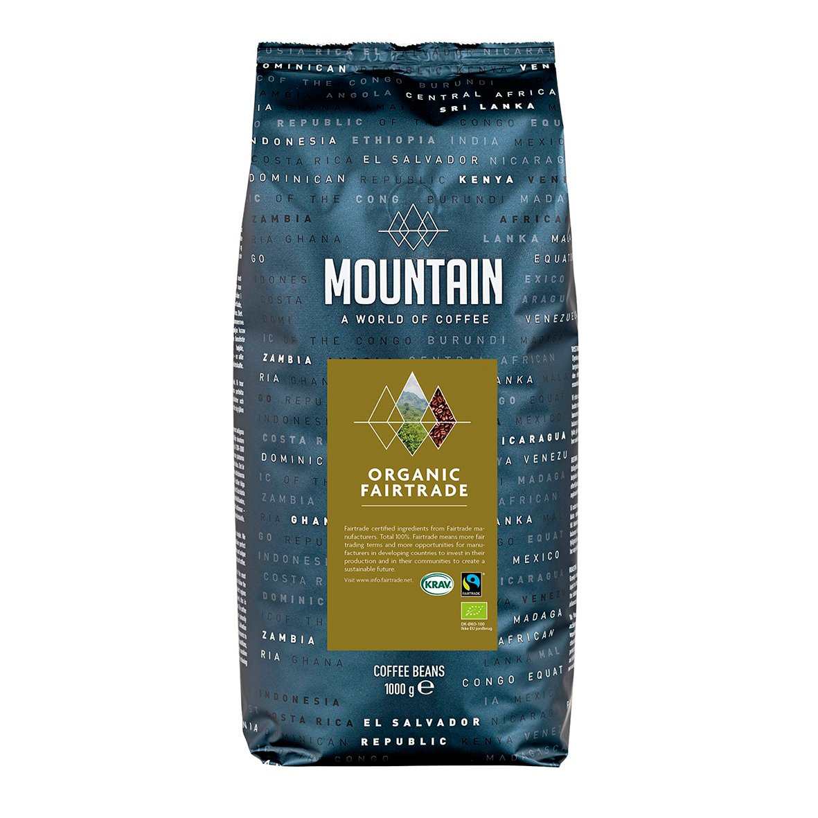 Kaffe BKI Mountain mörkrost hela bönor 1000g