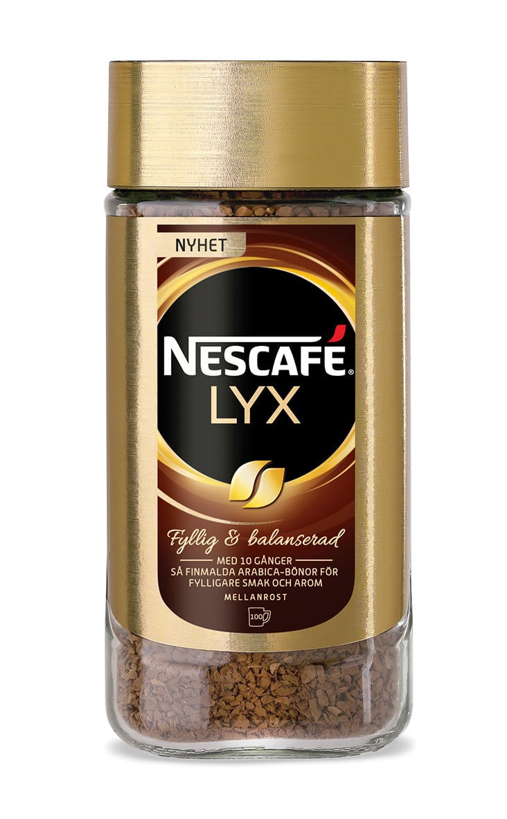 Nescafé Lyx Mellanrost i glasburk, 200g, fyllig och balanserad kaffe