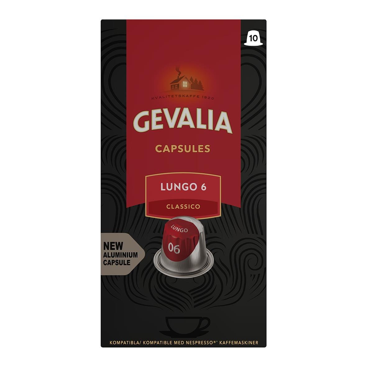 Kaffekapslar Gevalia Lungo 6 Classico