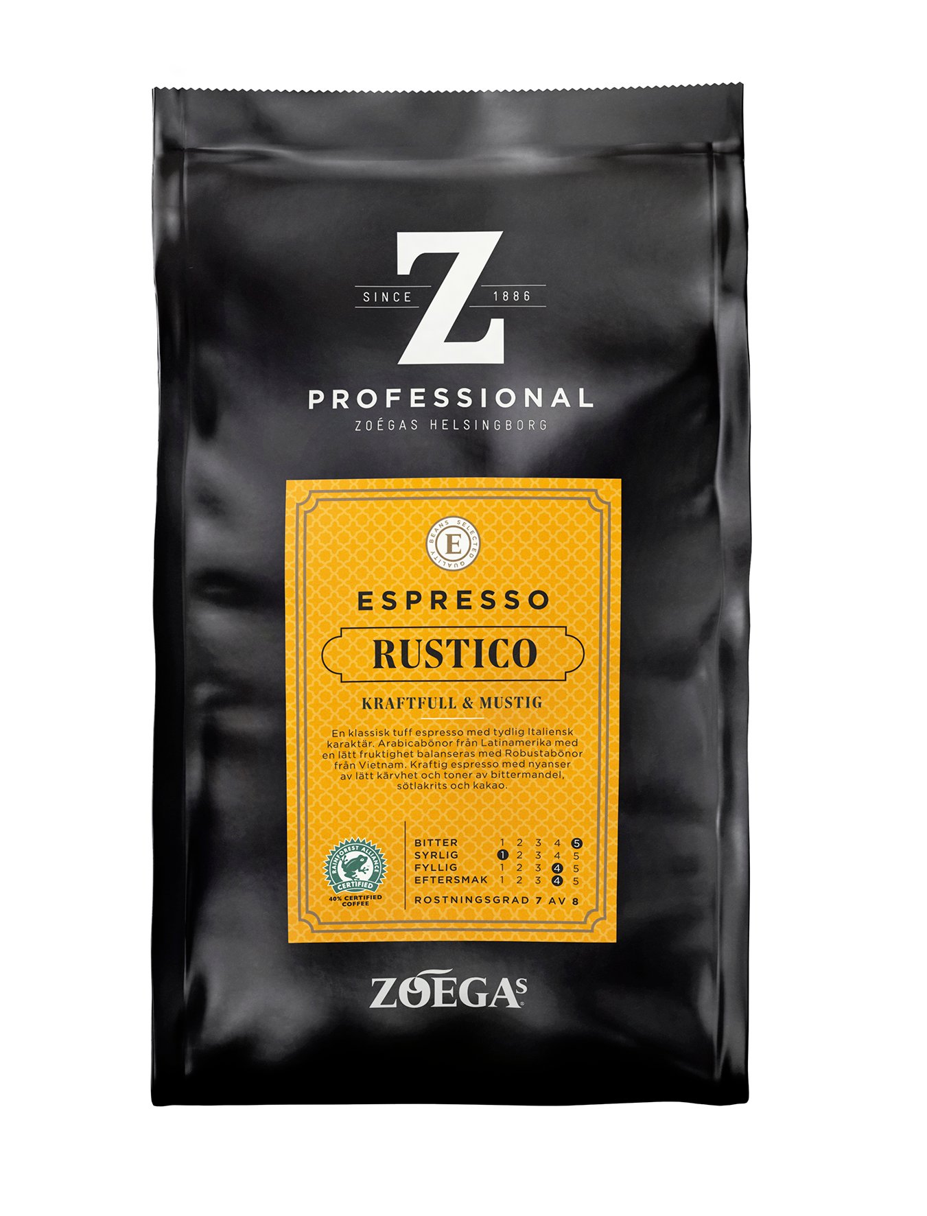 Kaffe Zoégas Espresso Rustico Hela Bönor 500g 60106179