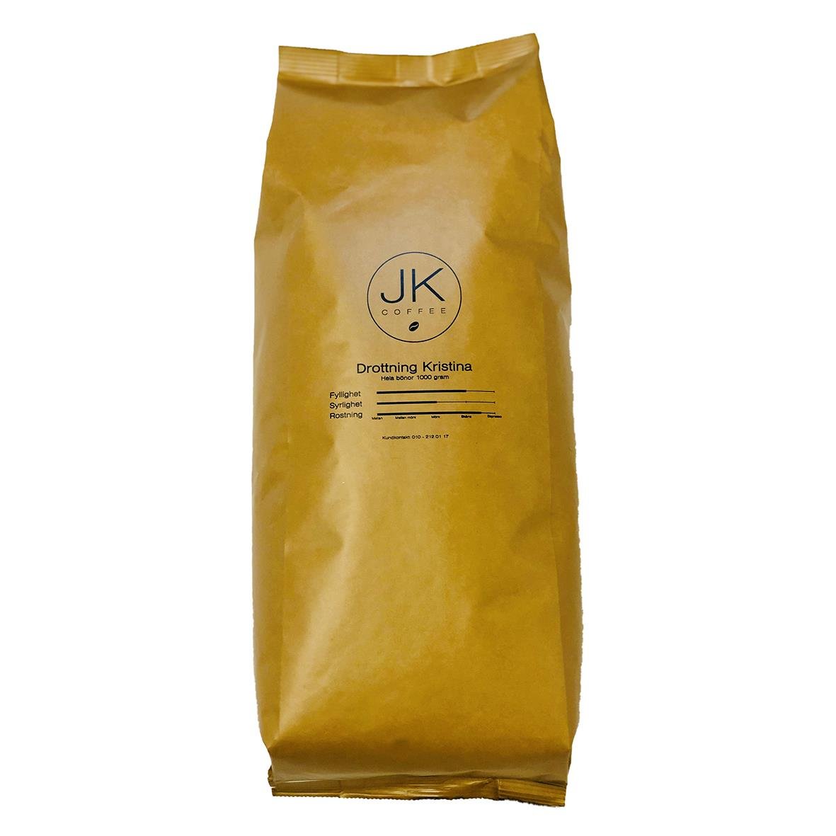 Kaffe JK Coffee Drottning Kristina hela bönor 1000g