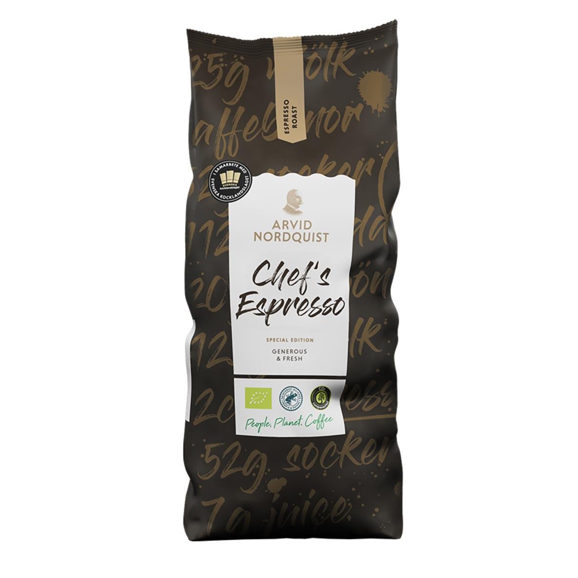 Kaffe Arvid Nordquist Chef's Espresso Hela Bönor 1000g 60106337_1