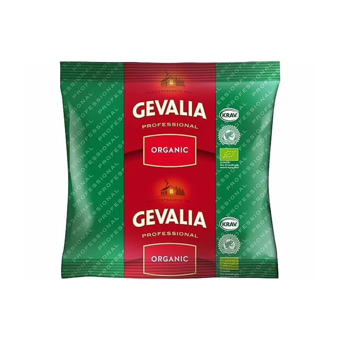 Förpackning av Gevalia Organic Mörkrost kaffe 450g