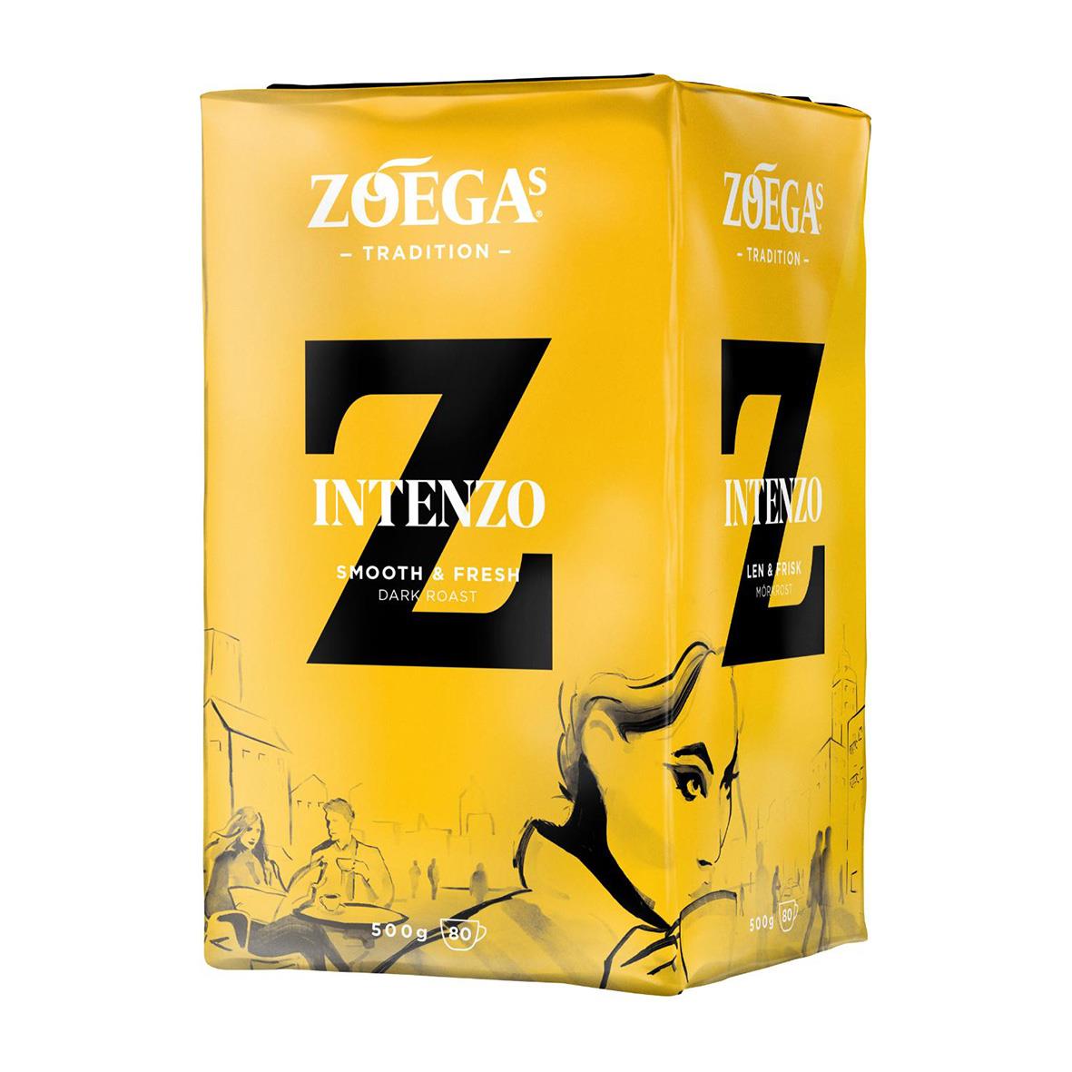 Gult kaffepaket Zoégas Intenzo Tradition Brygg 500g