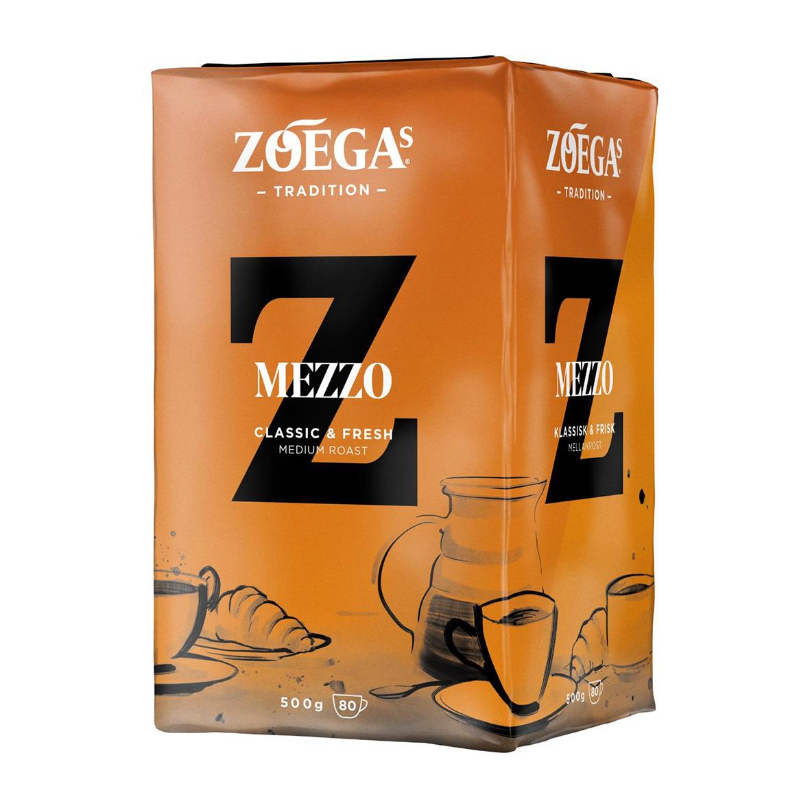 Kaffe Zoégas Mezzo Tradition bryggkaffe 500g i orange förpackning