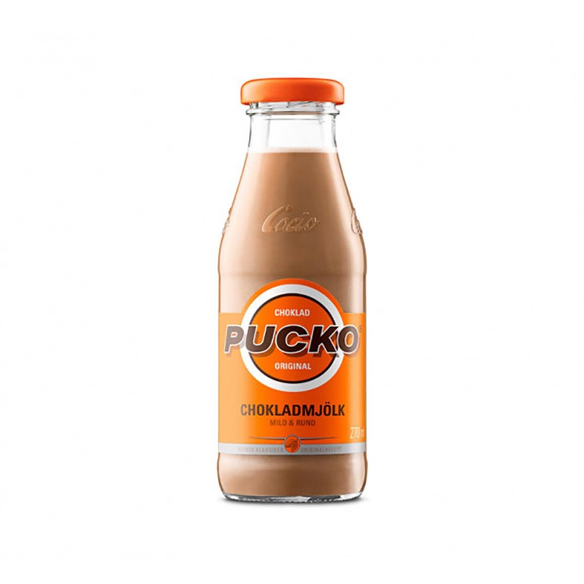 Chokladdryck Pucko 27cl i glasflaska med orange lock