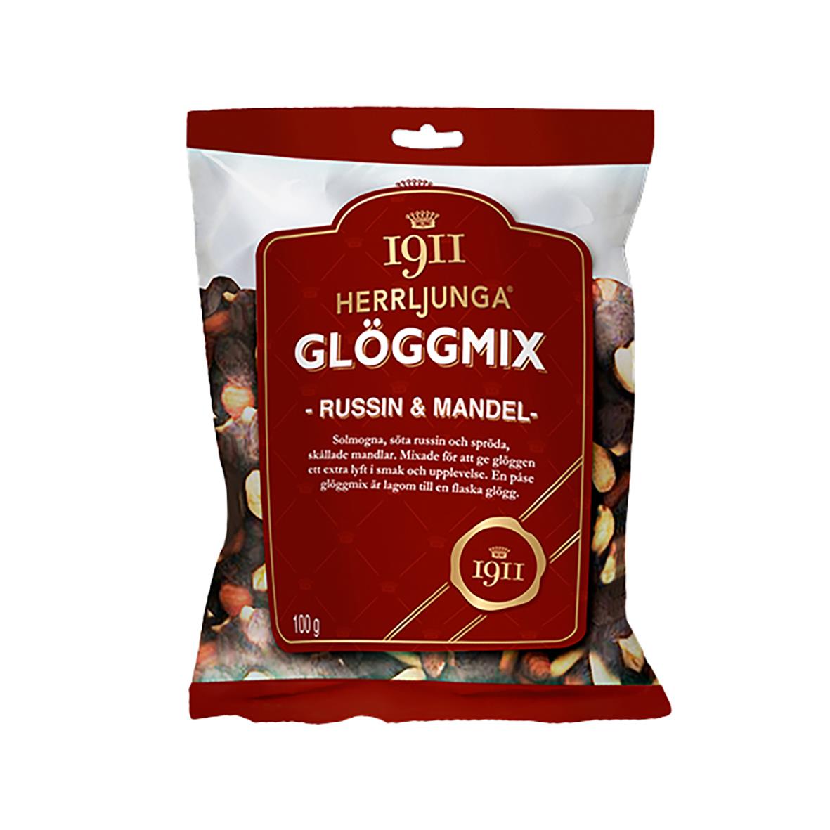 Påse med Herrljunga glöggmix russin och mandel 100g