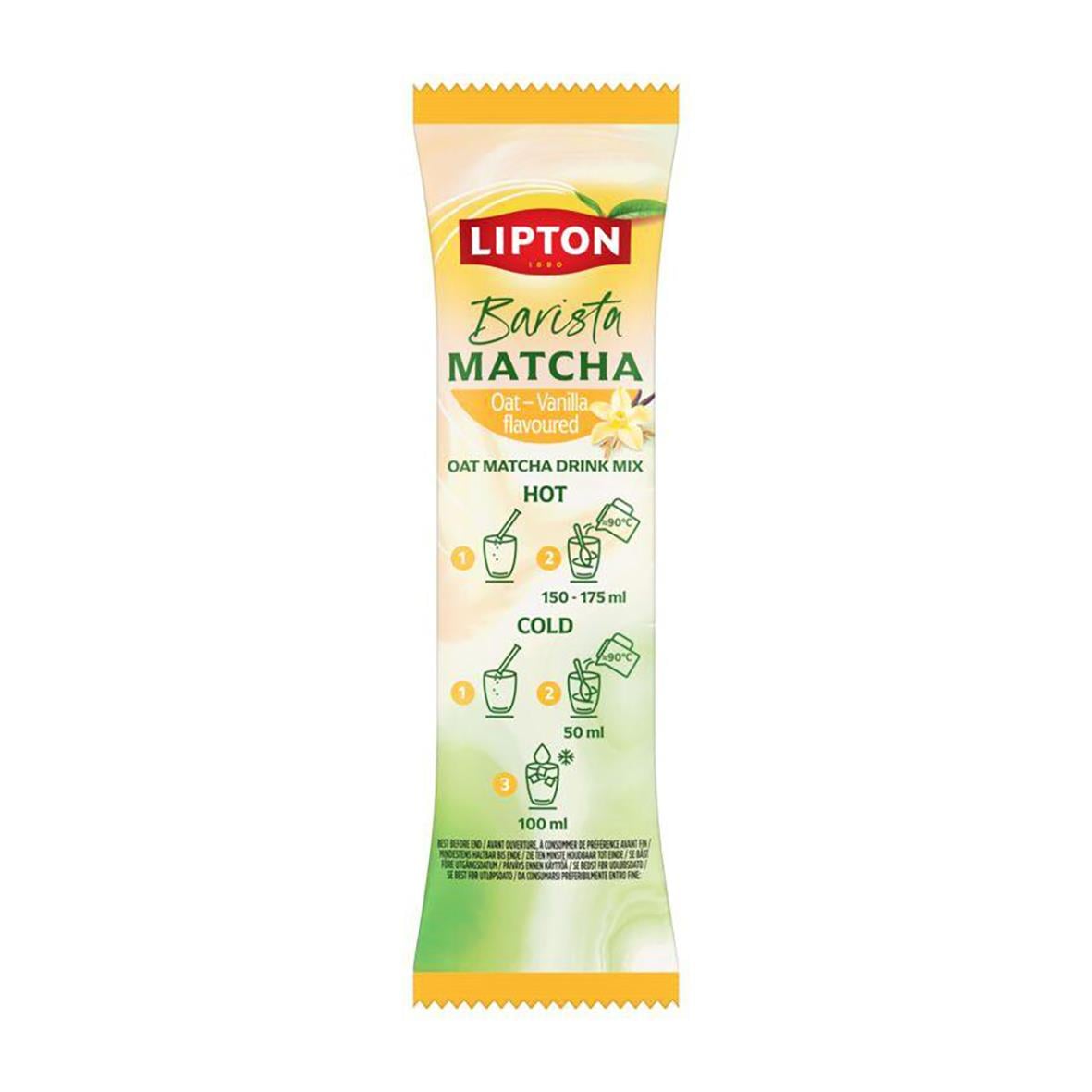 Lipton Barista Matcha med havre och vaniljsmak i förpackning