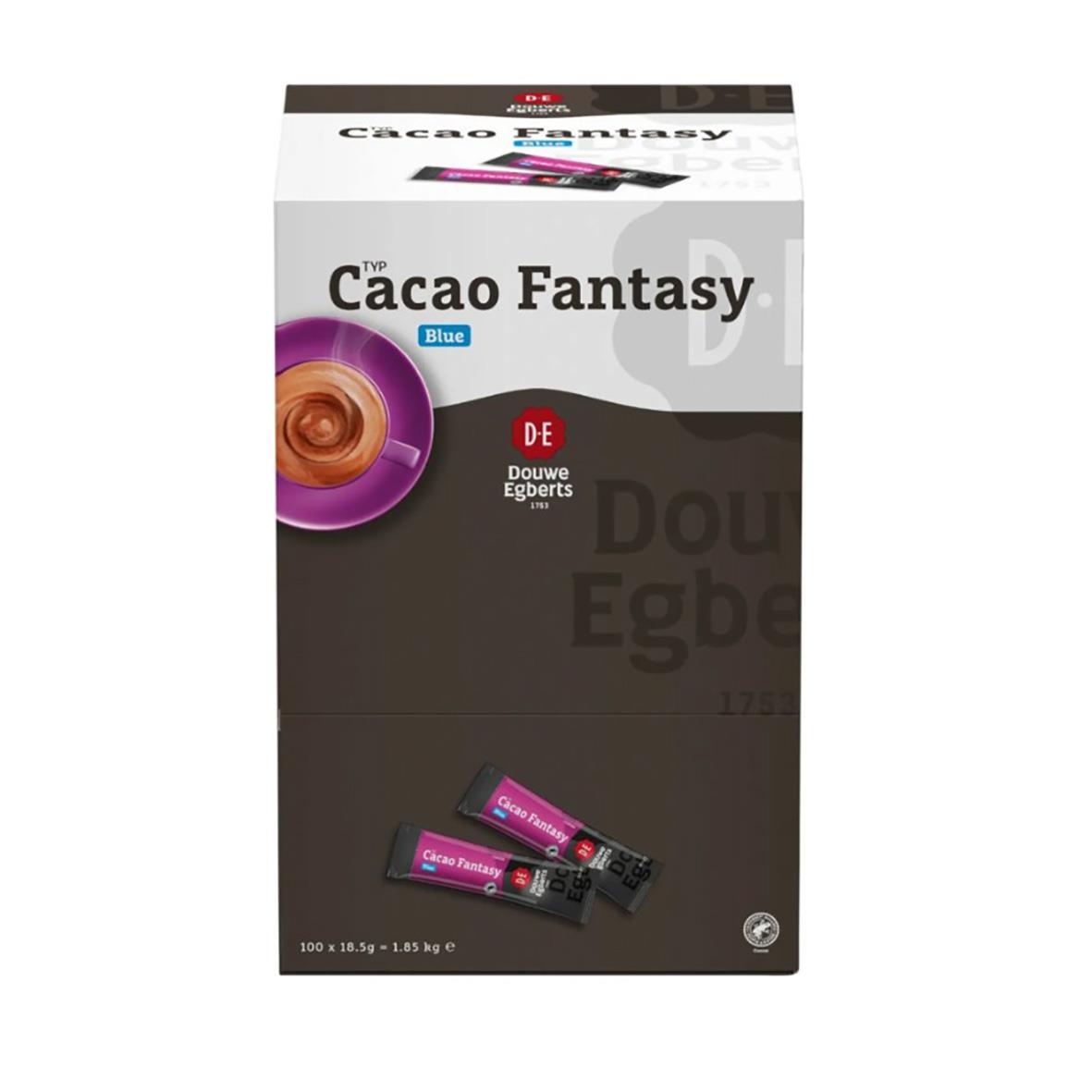 Choklad Douwe Egberts Cacao Fantasy Sticks 20g i förpackning med bild av sticks och choklad