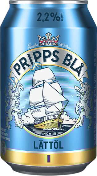 Dryck Pripps Lättöl burk 33cl 60200009