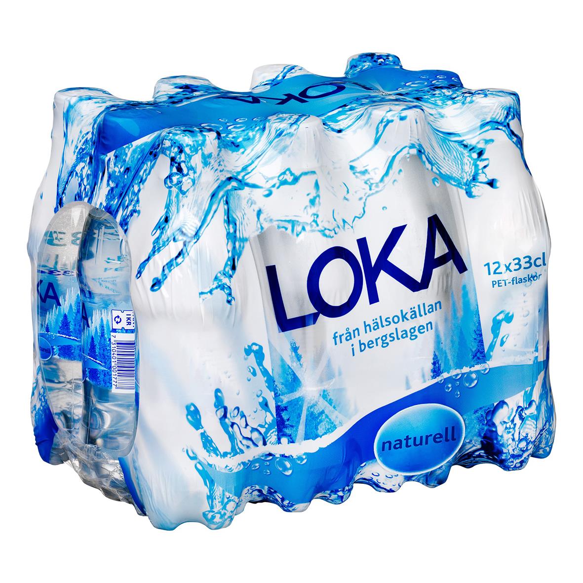 Kolsyrat vatten Loka Naturell PET 33cl i 12-pack