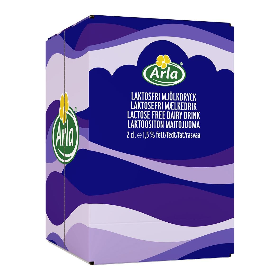 Kaffemjölk Arla Laktosfri 2cl i blå och gröna förpackning