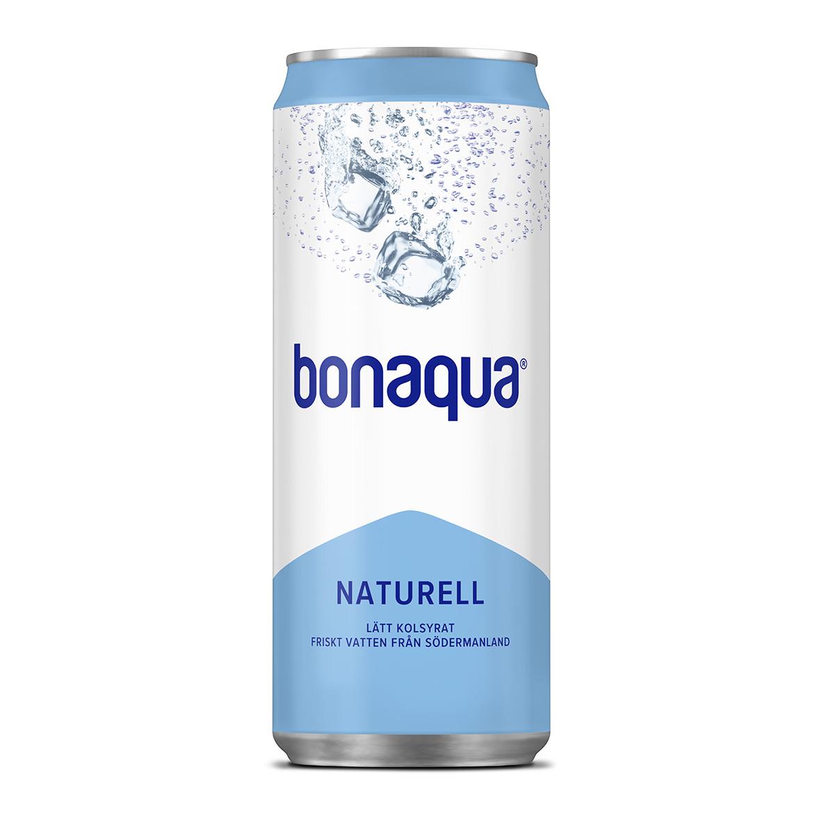 Kolsyrat vatten Bonaqua Naturell i burk 33cl med pant