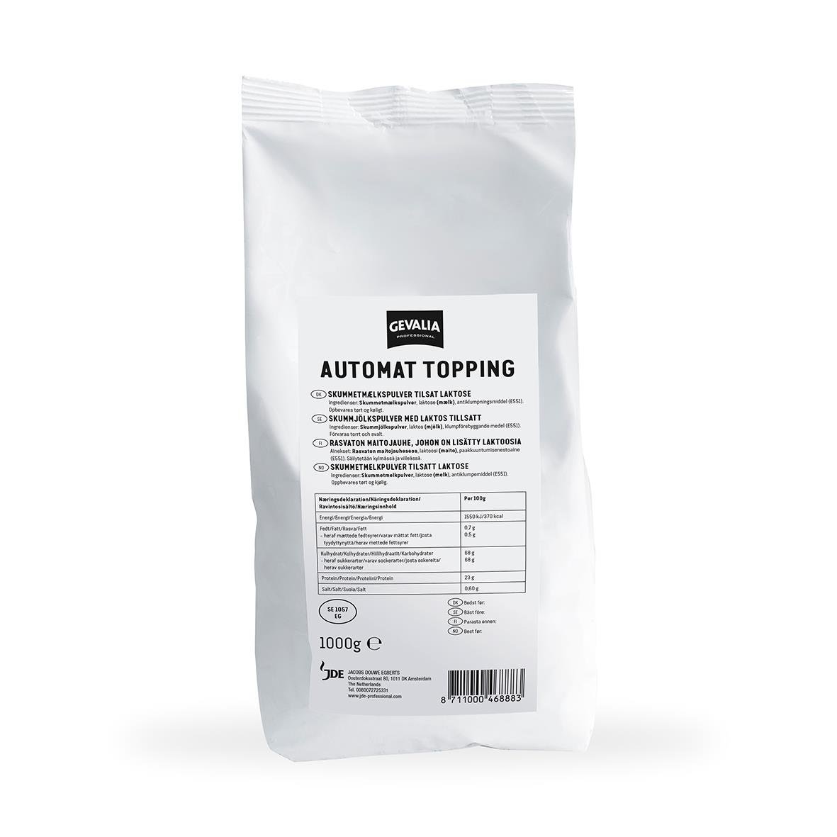 Skummjölkspulver Gevalia Automat 1000g i vit påse