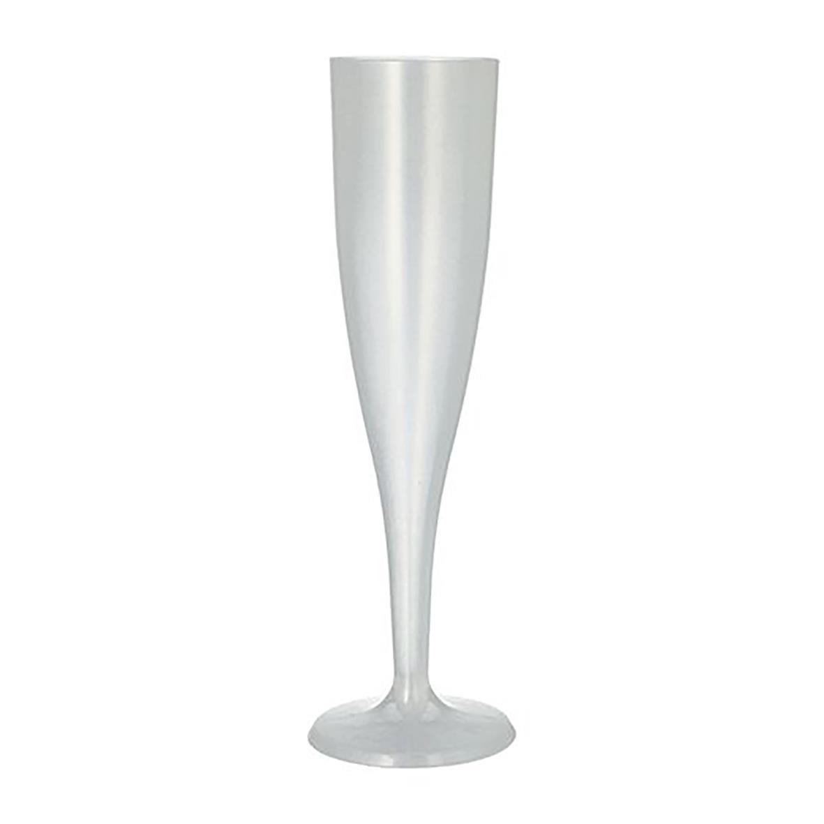Flergångs champagneglas i plast med diameter 48 mm och höjd 201 mm, volym 10 cl