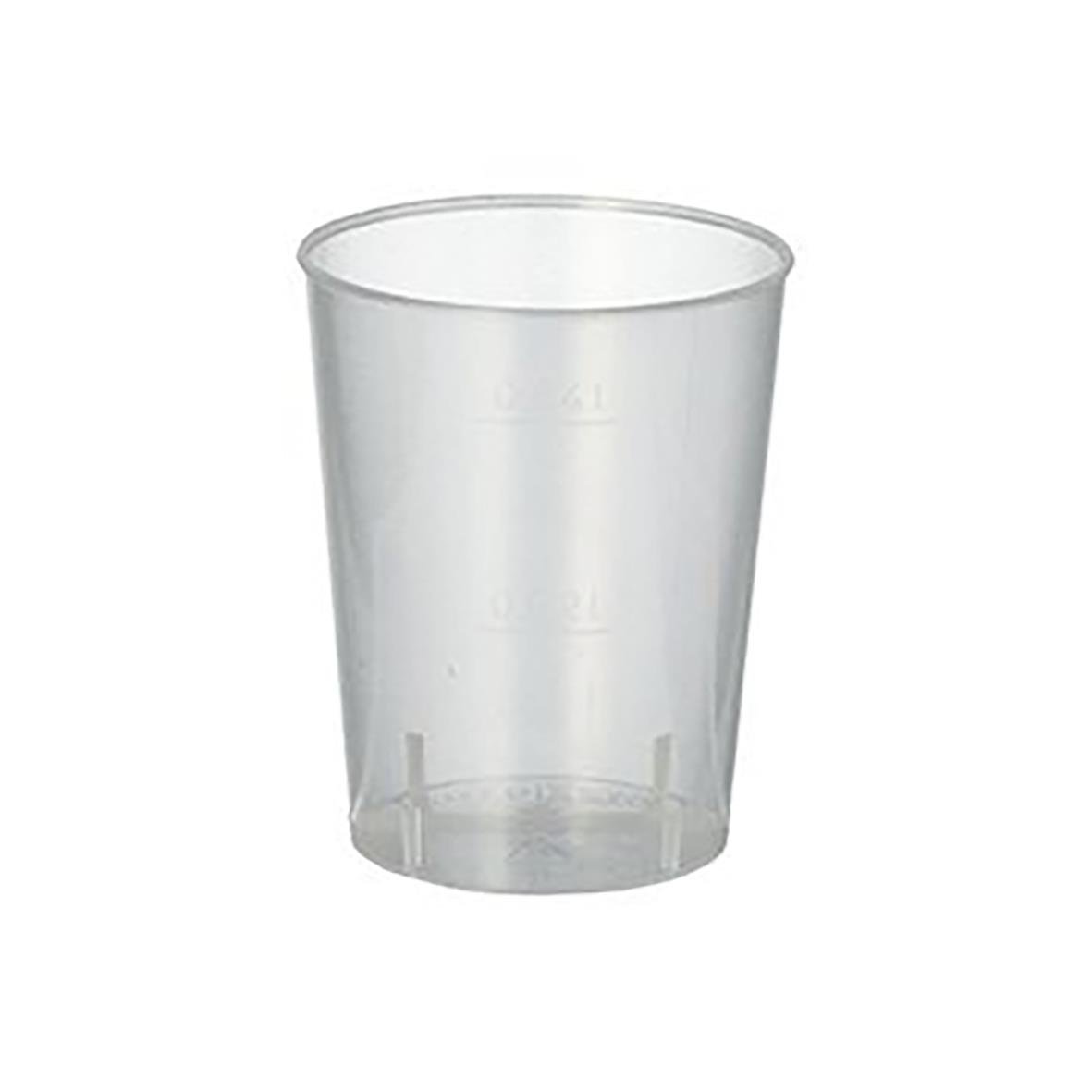 Flergångs plastglas för snaps, Ø43x52mm, 4cl