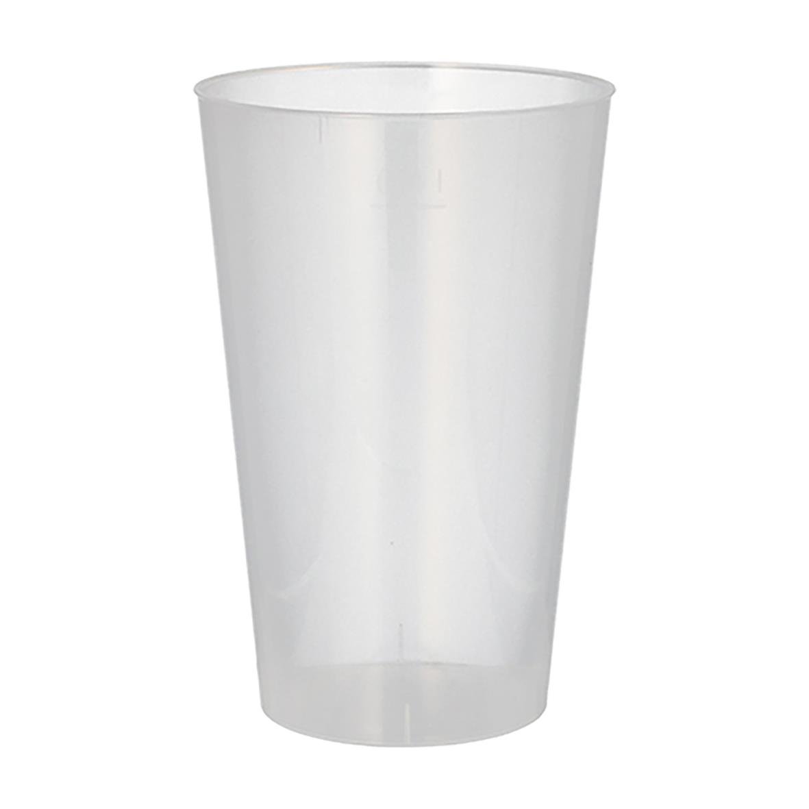 Flergångs plastglas i PP med diameter 86 mm och höjd 130 mm, volym 40 cl