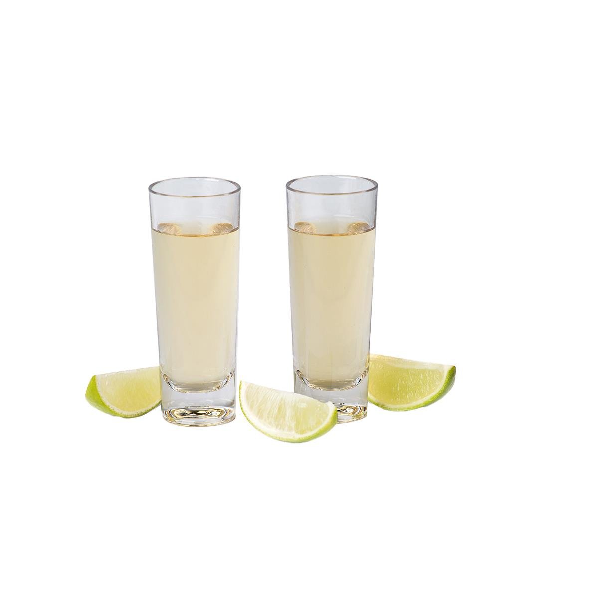 Två shotglas Palma Ecozen med citronklyftor framför