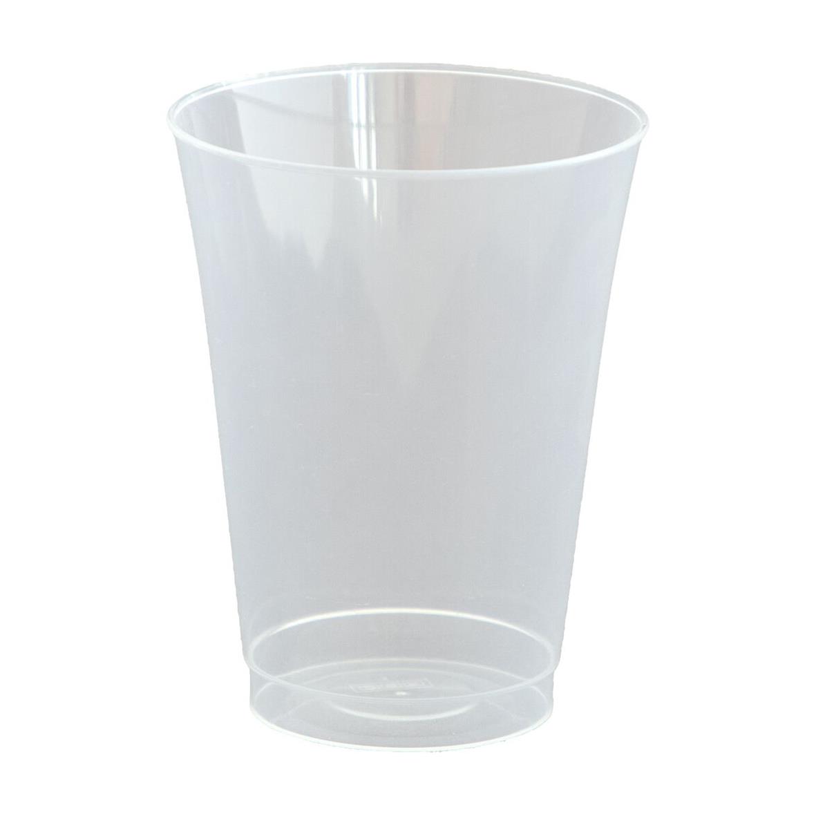 Flergångs dricksglas i plast med diameter 73 mm och höjd 92 mm, volym 20/30 cl