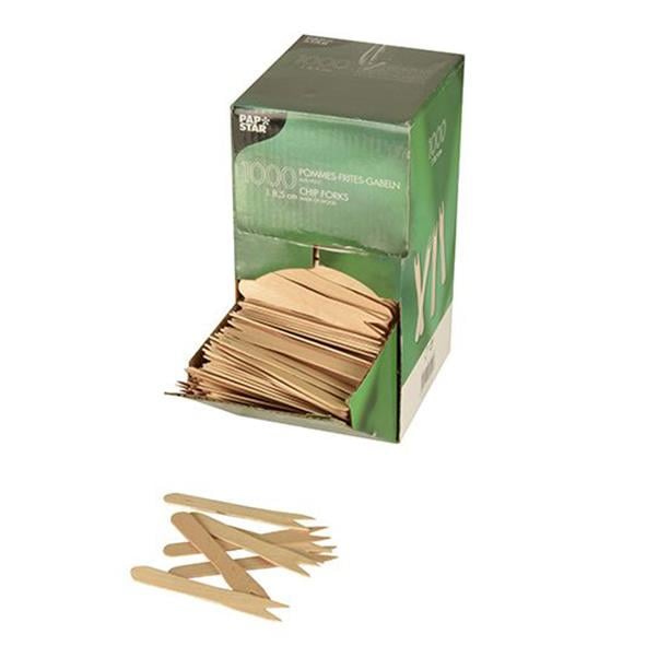 Träbestick för pommes frites, 85mm, i förpackning