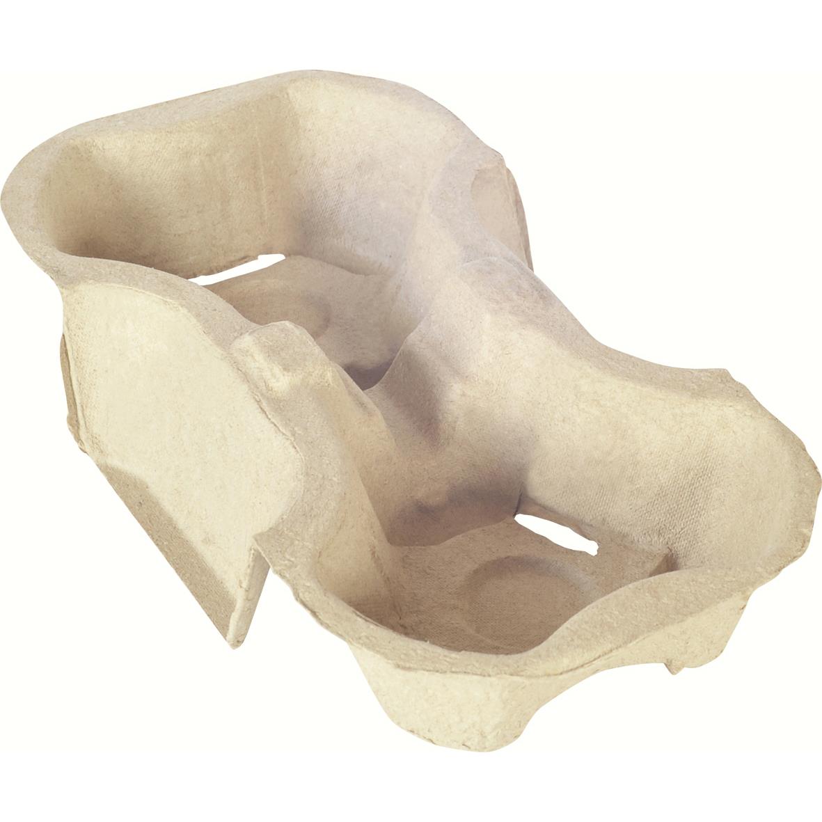 Brun kopphållare för två koppar i form av ett fågelbo