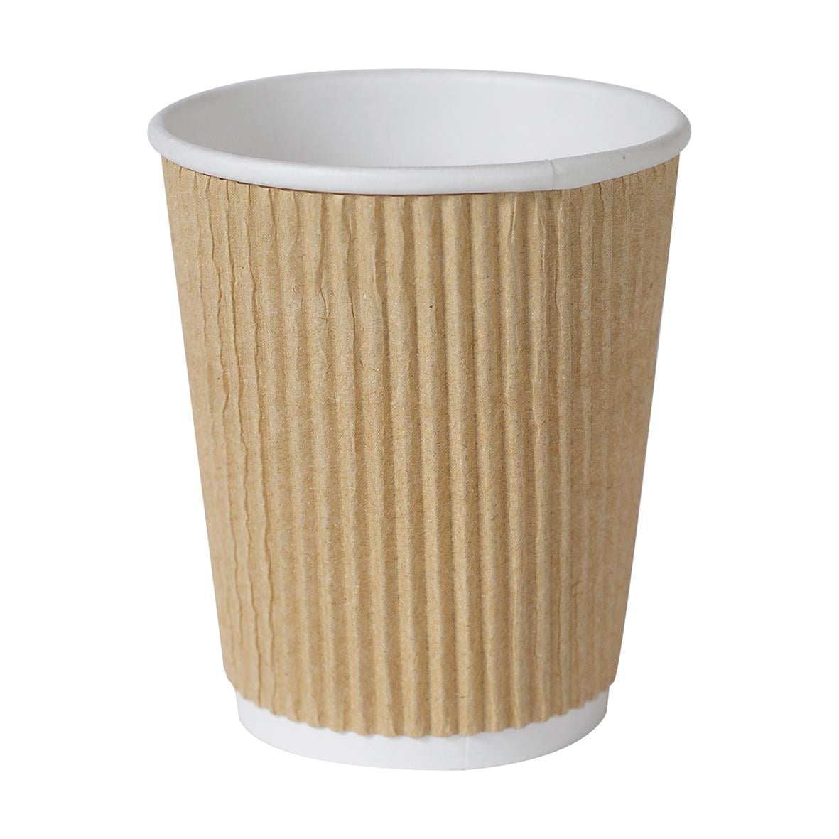 Pappersmugg Duni Ecoecho Tripple Wall Brun 24cl med träimitation
