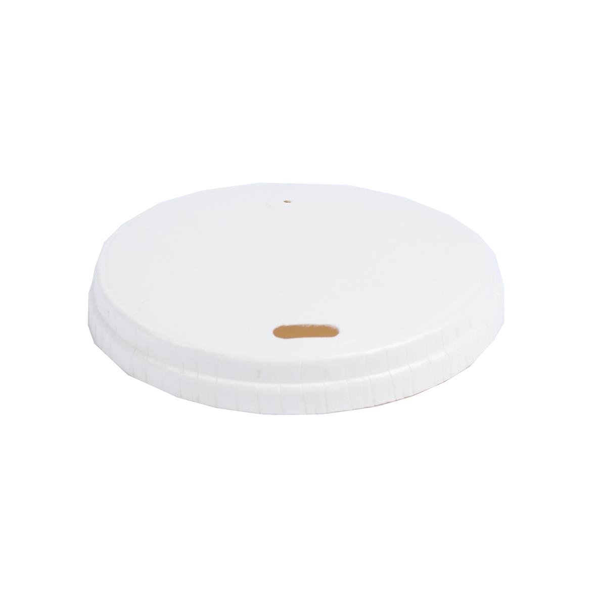 Vit pappersmugg lock till hot cup 8oz med lock, diameter 8cm