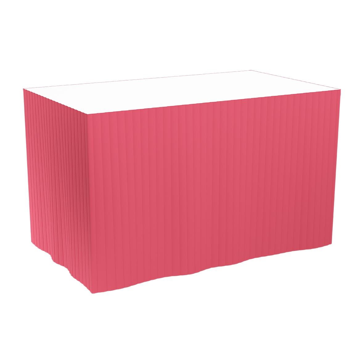 Röd dukjol Duni Dunicel 0,72x4m med ribbad struktur