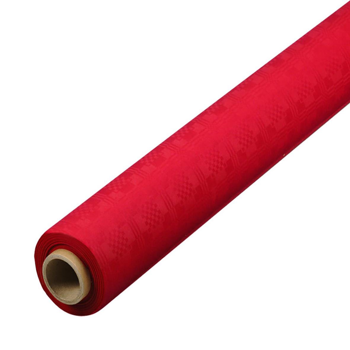 Duk damast röd 1,2x50m