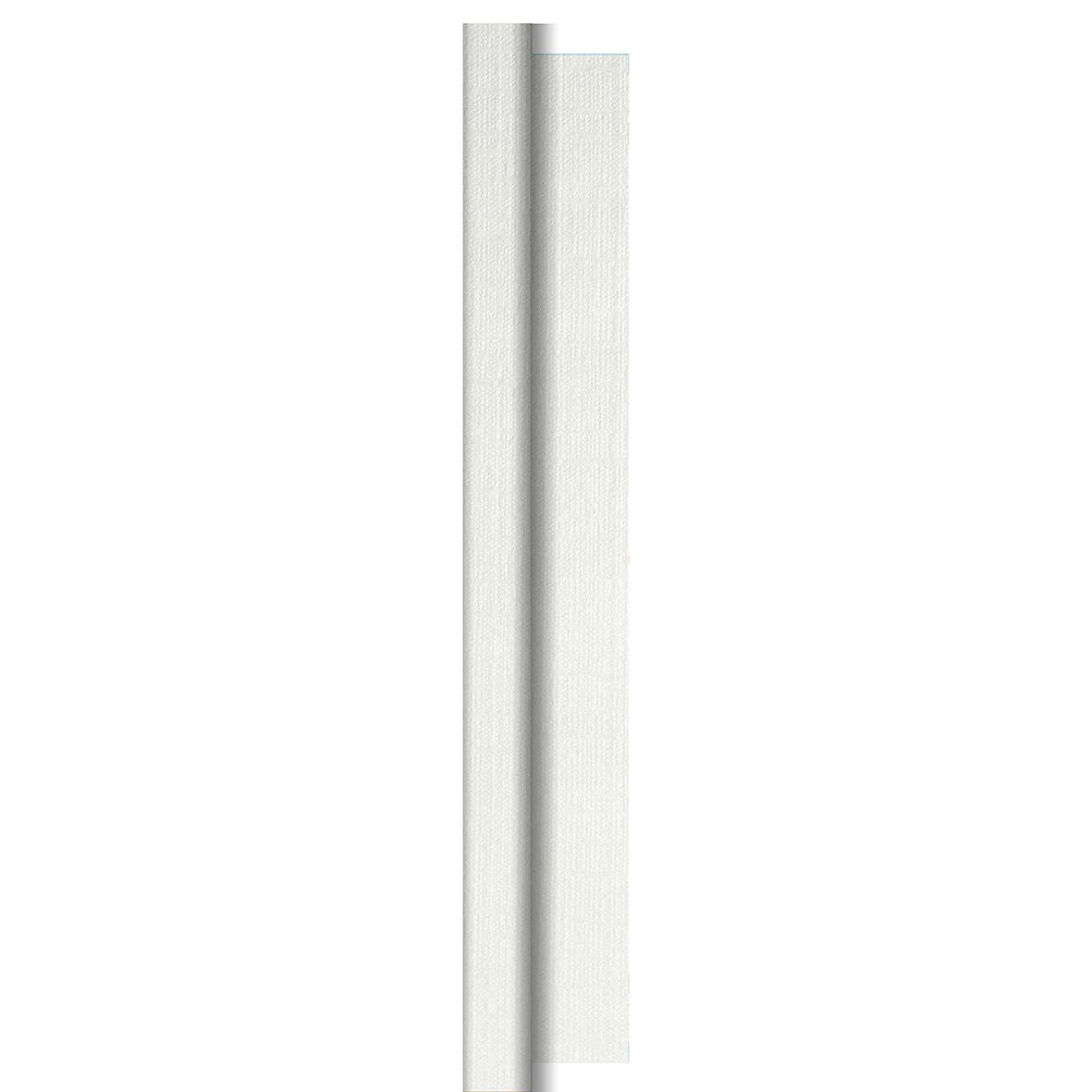 Vit dukduk av velvett med måtten 1,18x25 meter
