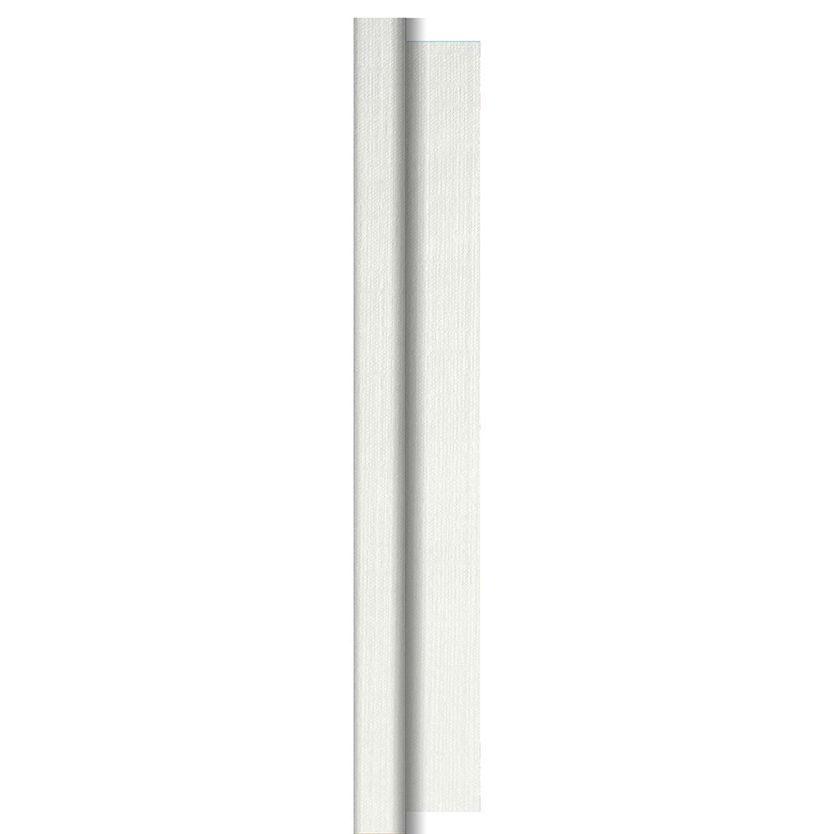 Vit dukduk av velvett med måtten 1,18x25 meter