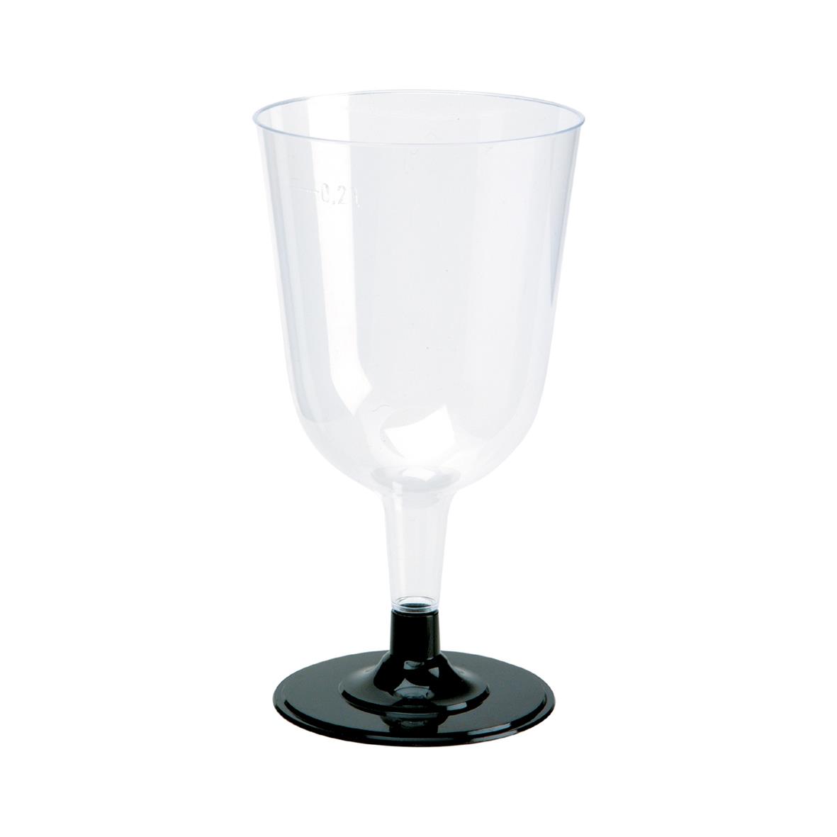 Plastglas Duni vin svart lös fot 24cl 61040001