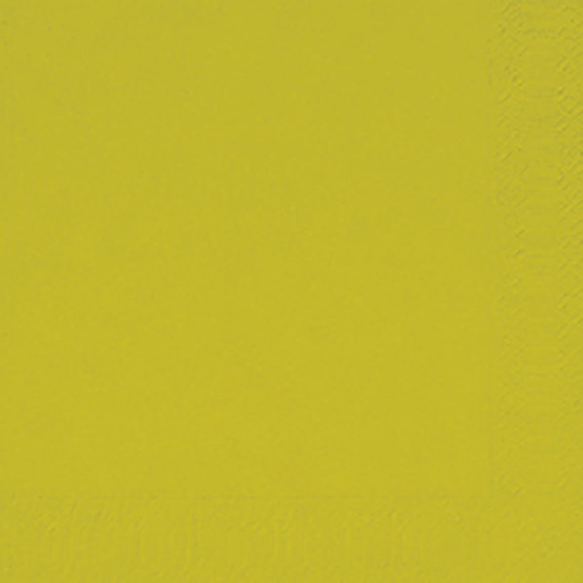 Gul servett Duni 3-lag Kiwi 33x33cm