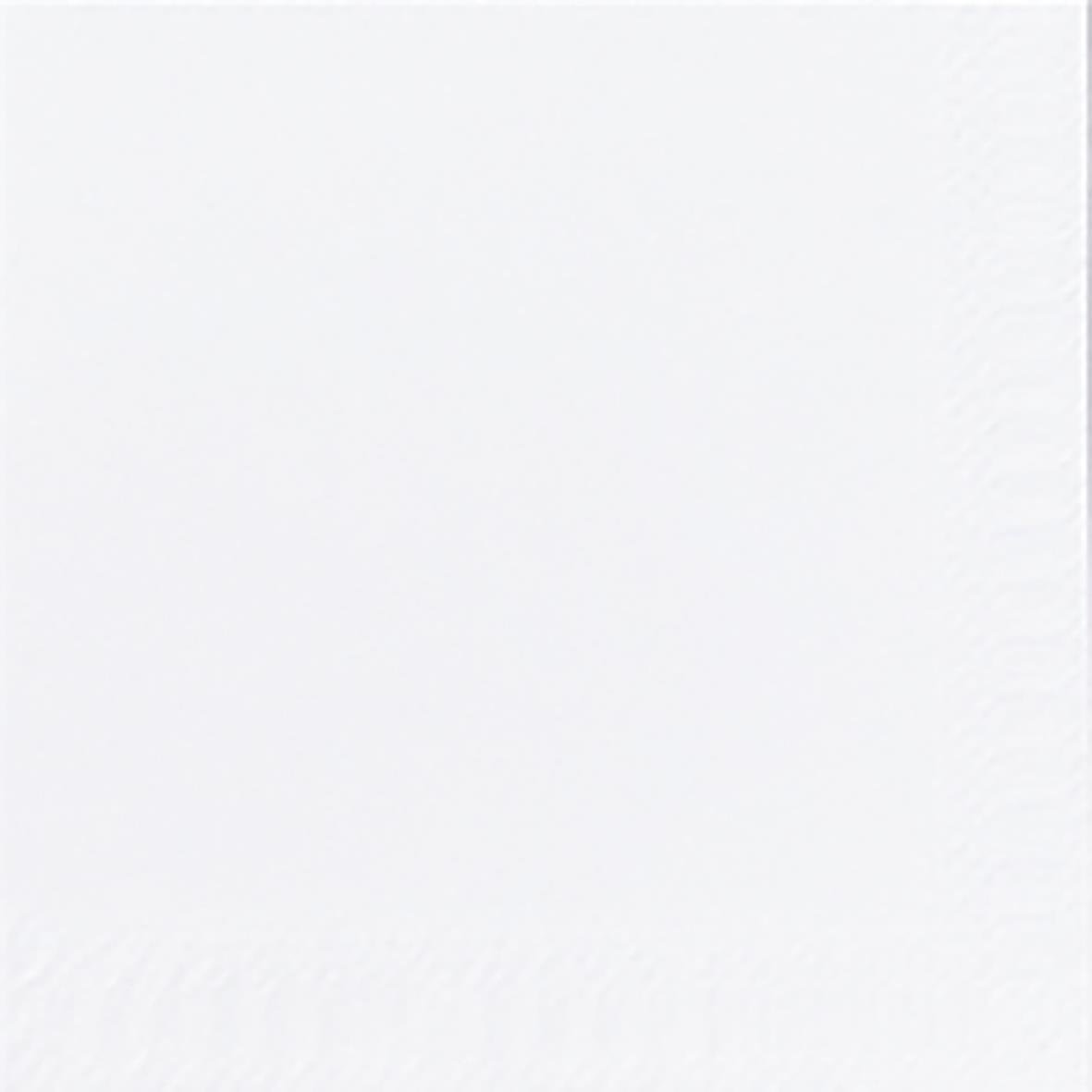 Vit 3-lags servett i storleken 24x24cm