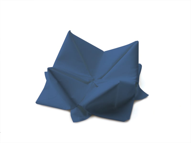 Mörkblå servett Duni 3-lag 24x24cm vikta