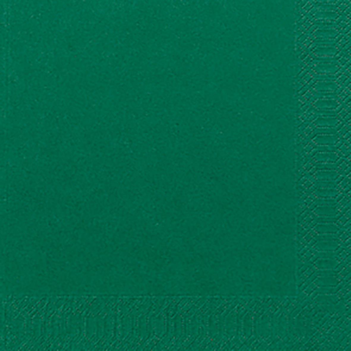 Mörkgrön 3-lags servett från Duni, 40x40cm