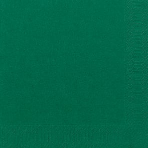 Mörkgrön 3-lags servett från Duni, 40x40cm