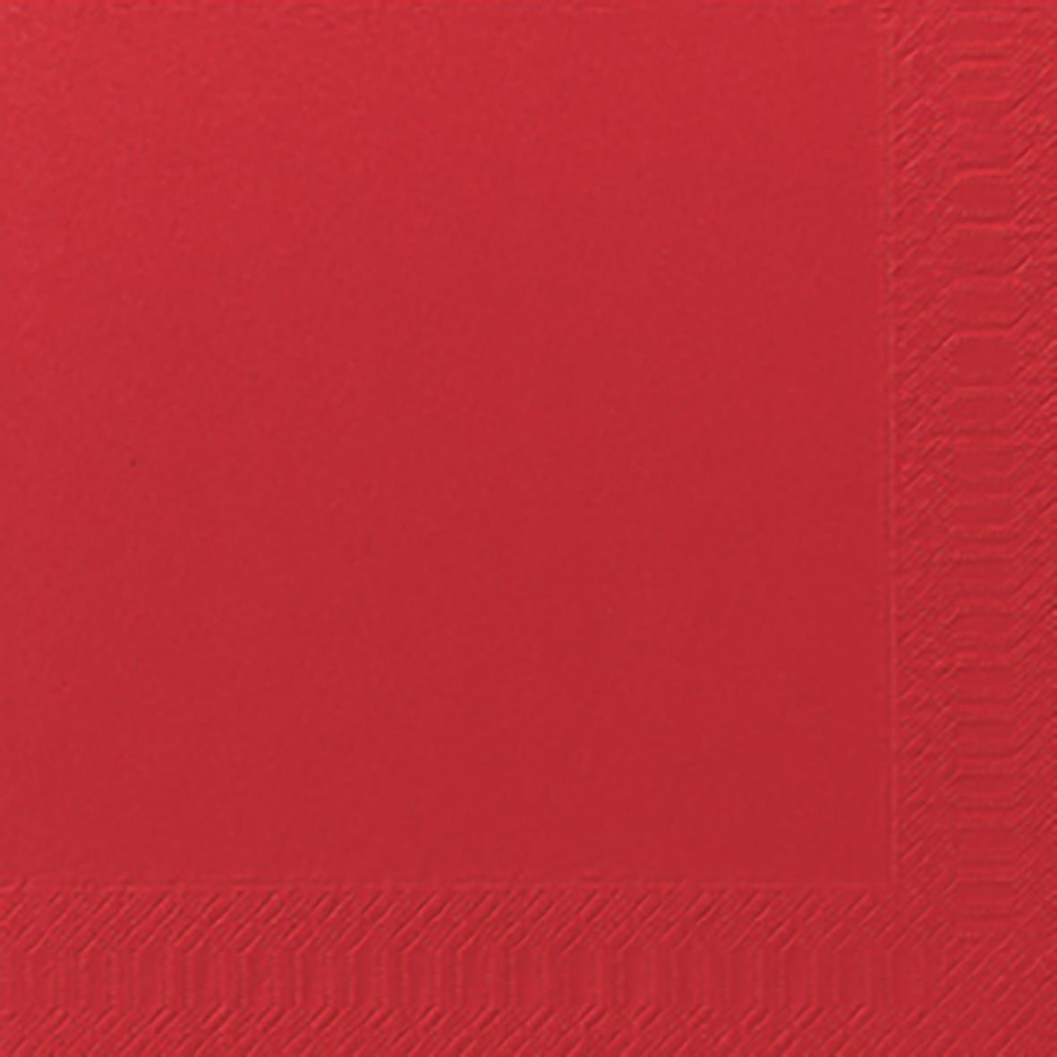Röd trelagers servett Duni 40x40cm