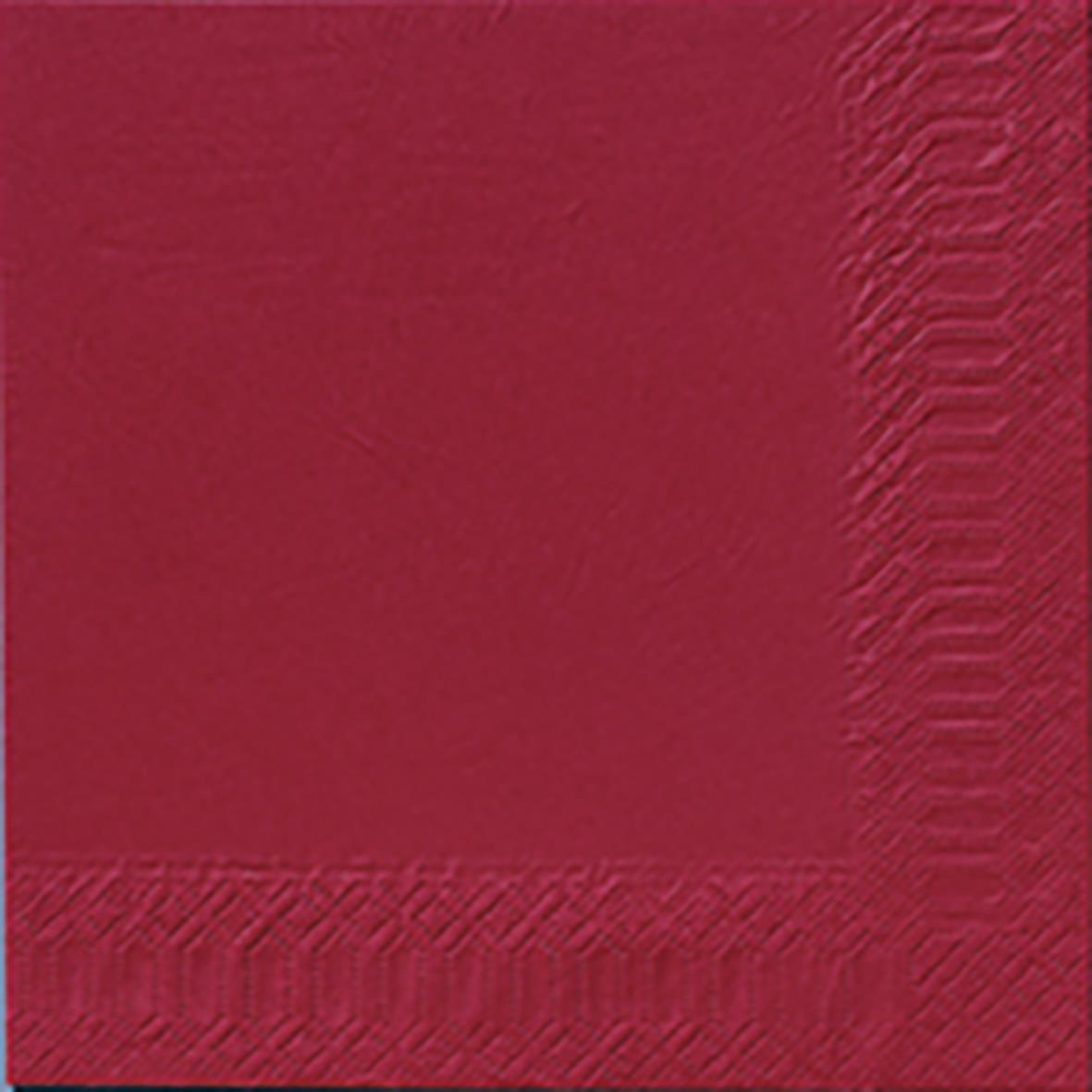 Vinröd servett Duni 3-lag 33x33cm