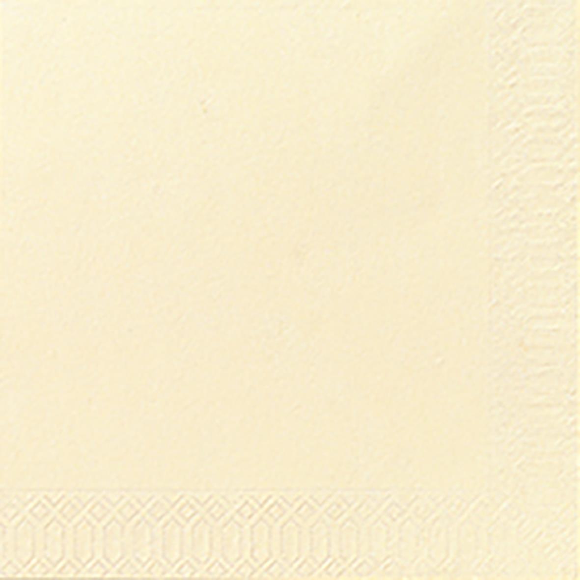 Servett Duni 3-lag Vanilj 33x33cm, ljusgul eller beige färg