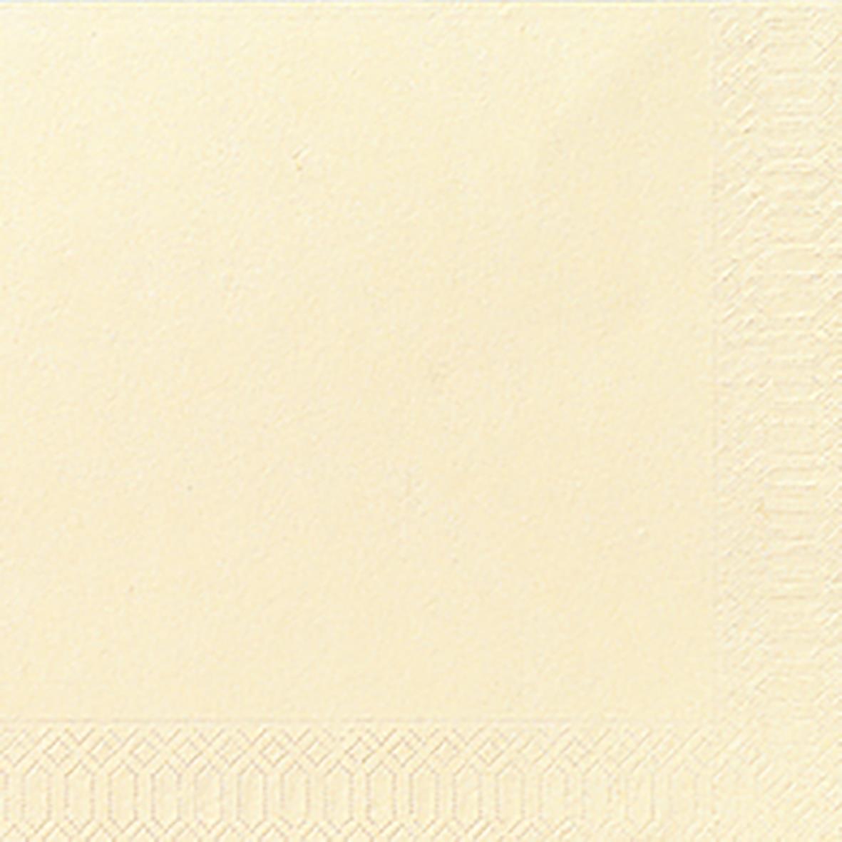 Servett Duni 3-lag Vanilj 40x40cm i ljusgul färg