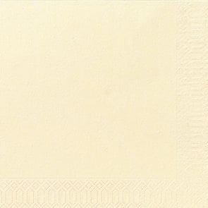 Servett Duni 3-lag Vanilj 40x40cm i ljusgul färg