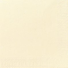 Duni 3-lags servett i vaniljfärg, 24x24 cm
