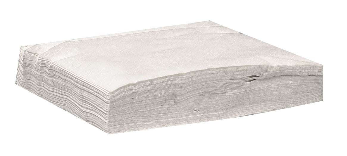 Vit servett Abena 1-lag 32x32cm staplad i bunt