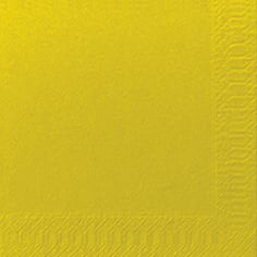 Gul servett Duni 3-lag Kiwi 24x24cm
