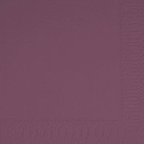 Duni 3-lags servett i lila plumfärg, 24x24cm
