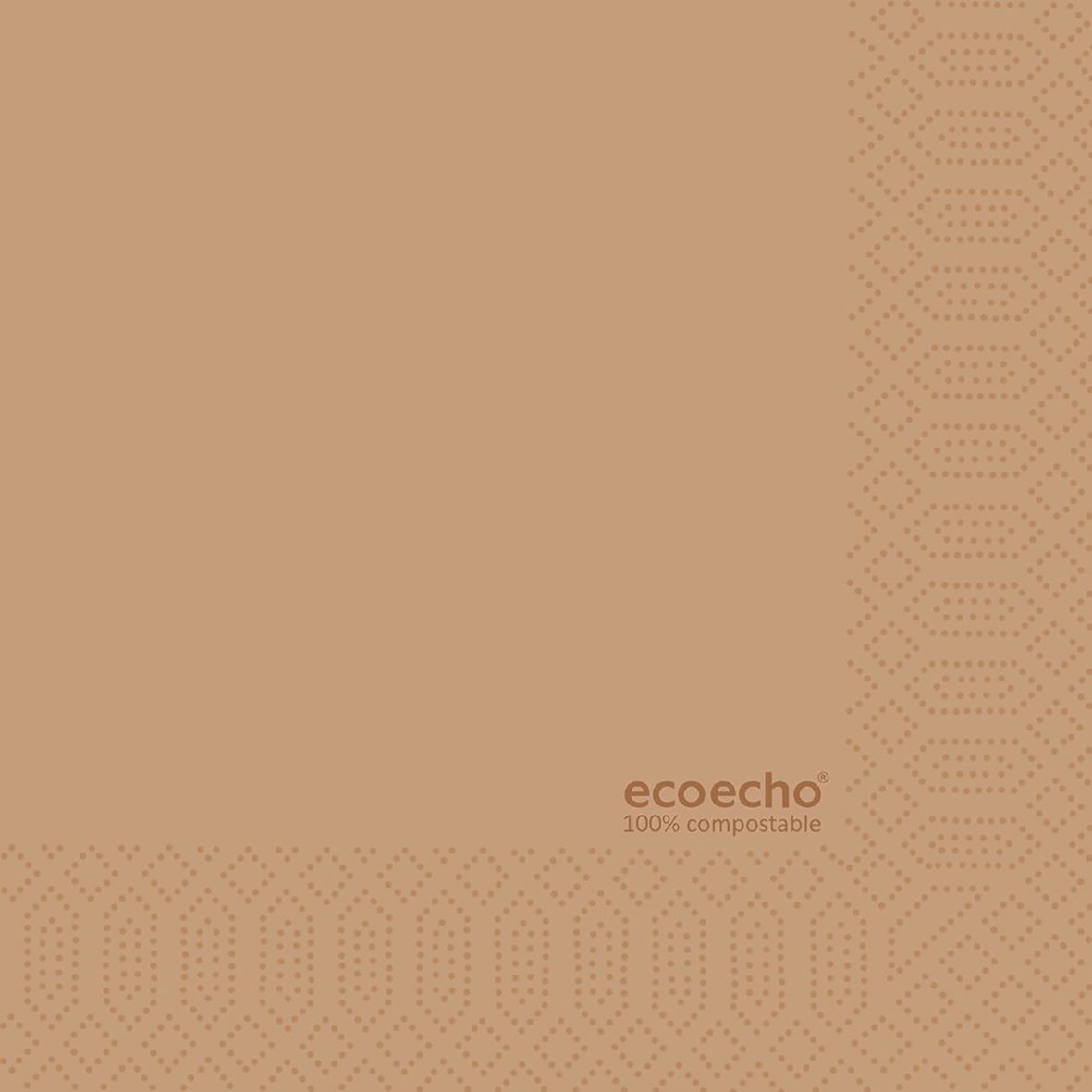 Servett Duni 3-lag Eco Echo Brun 33x33cm 61050871