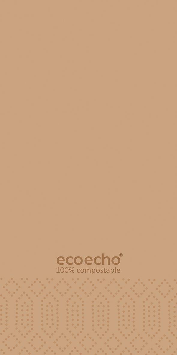 Servett Duni 3-lag 1/8 Vikt Eco Echo Brun 40x40cm 61051060