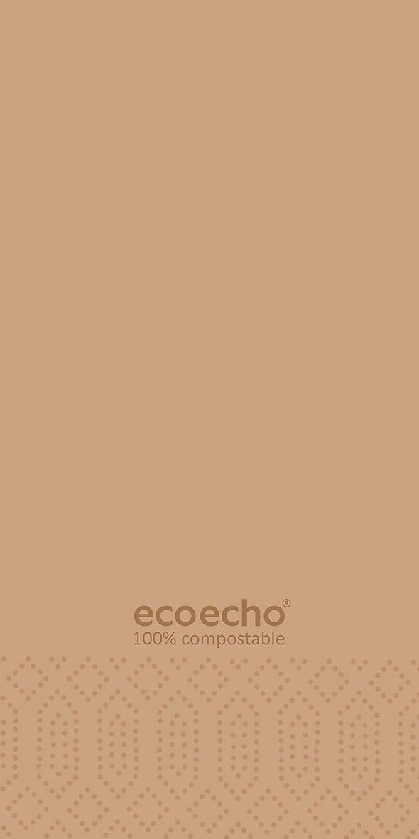 Servett Duni 3-lag 1/8 Vikt Eco Echo Brun 40x40cm
